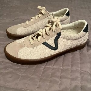 Vans Beige and Black Sneakers, M8, W9.5